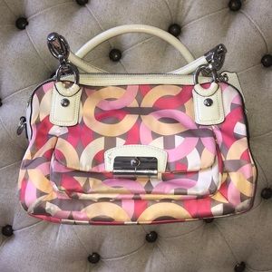 Multicolor coach handbag